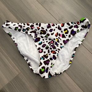VS Colorful Leopard Print Bikini Bottom